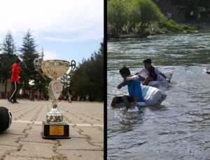 Yokluktan şampiyonluğa: Patlak topla ragbi, pet şişelerle rafting