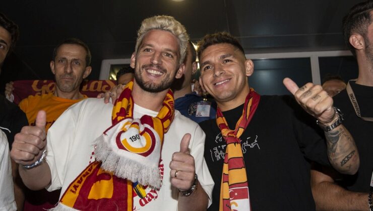 Galatasaray’ın yeni transferleri Mertens ve Torreira İstanbul’da